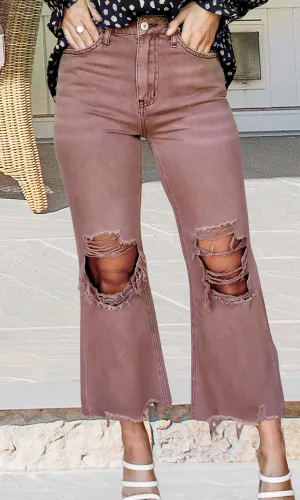 90S Vintage Cropped Flare