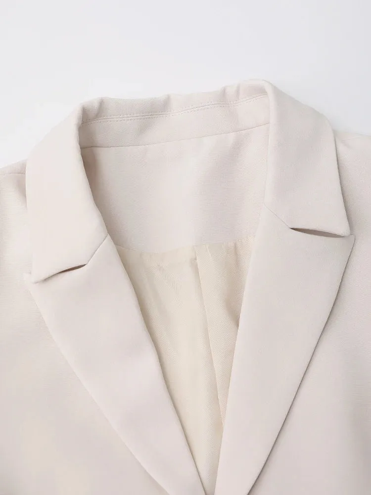 Adjustable Notched Single Breasted Trench Coat