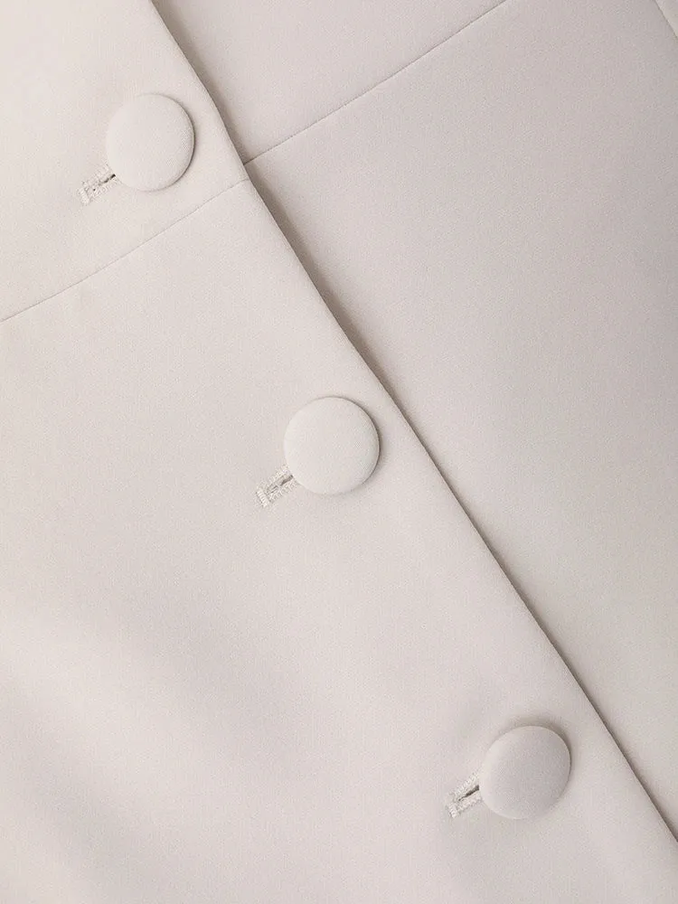 Adjustable Notched Single Breasted Trench Coat