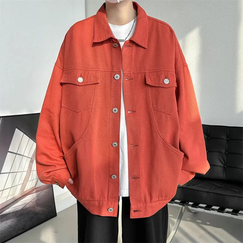 Aidase Streetwear Black Pockets Denim Jacket Hip Hop Japanese Streetwear Jackets Coats Korean Casual Jeans Jackets