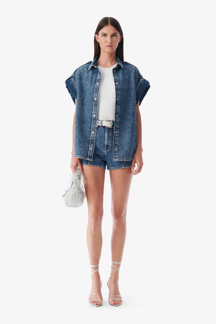 Anglias Overshirt Mid Blue