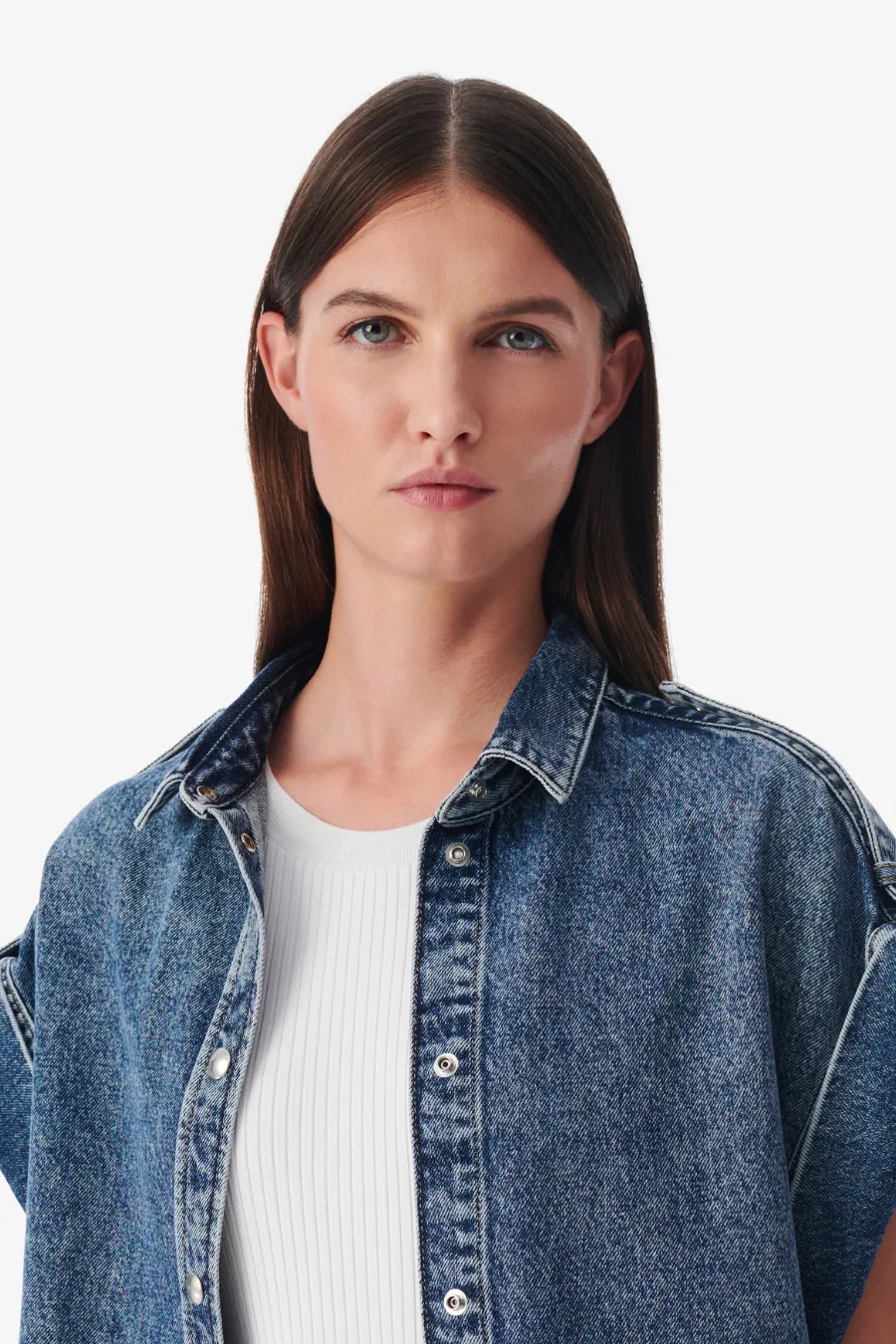 Anglias Overshirt Mid Blue