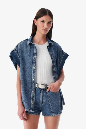 Anglias Overshirt Mid Blue