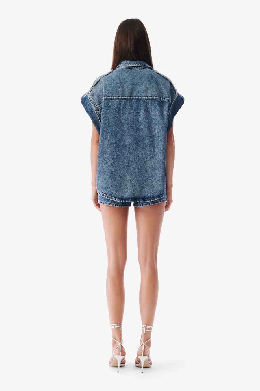 Anglias Overshirt Mid Blue