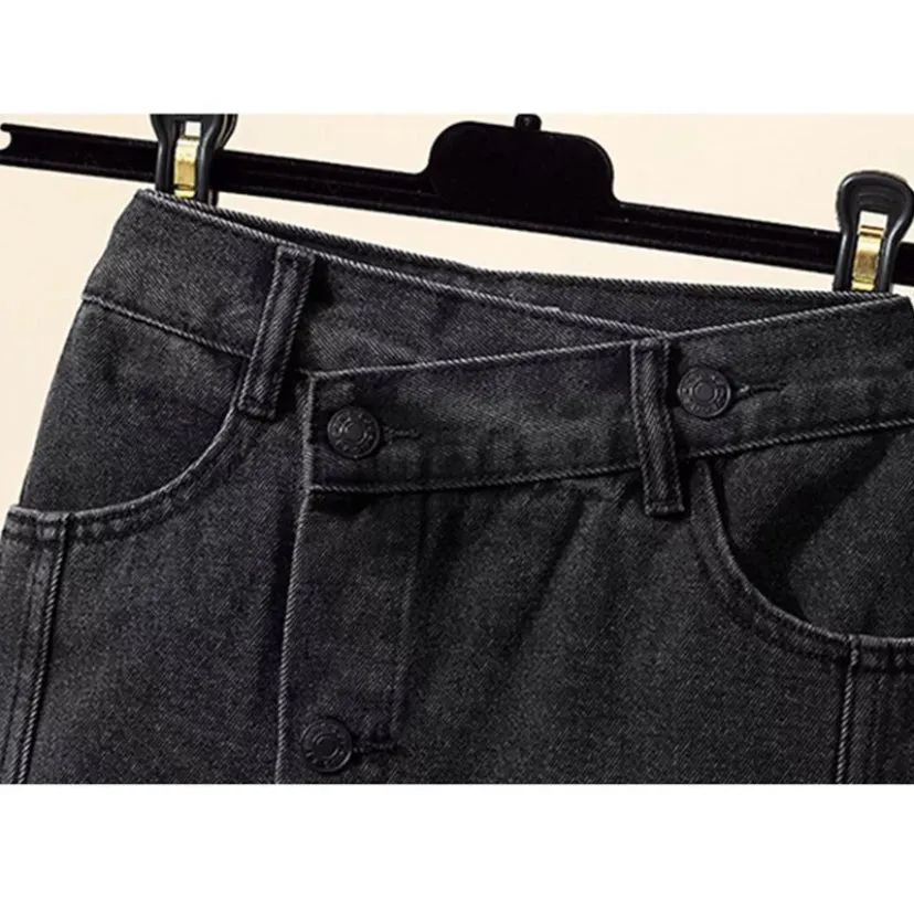 Black Denim Skirt