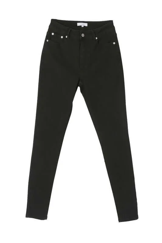 Black Denim Slim Fit Mid-Rise Skinny Jeans