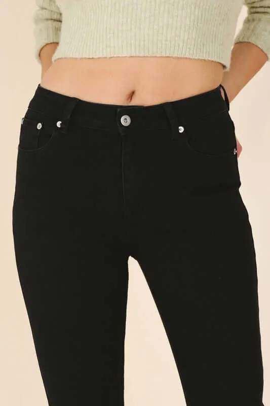 Black Denim Slim Fit Mid-Rise Skinny Jeans
