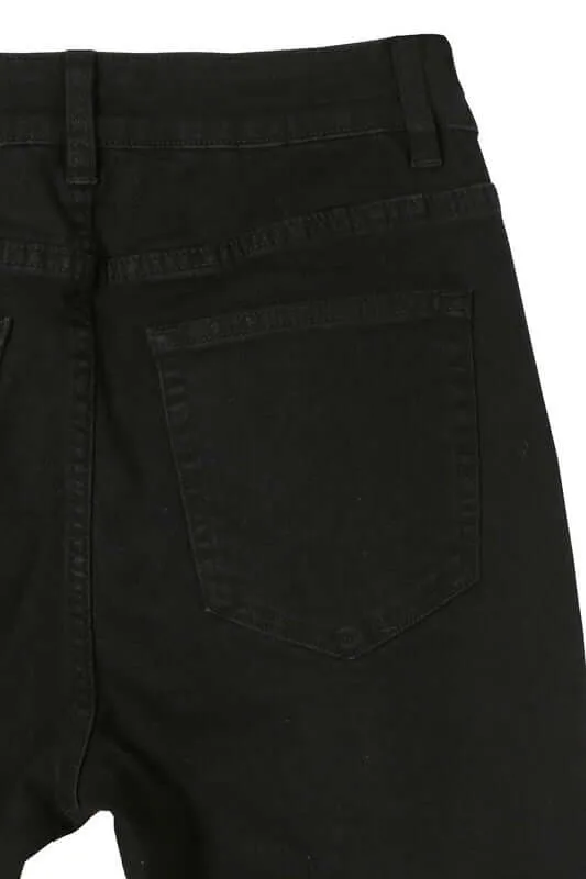 Black Denim Slim Fit Mid-Rise Skinny Jeans