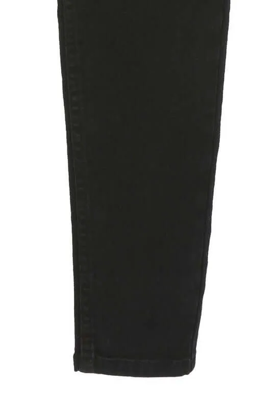 Black Denim Slim Fit Mid-Rise Skinny Jeans