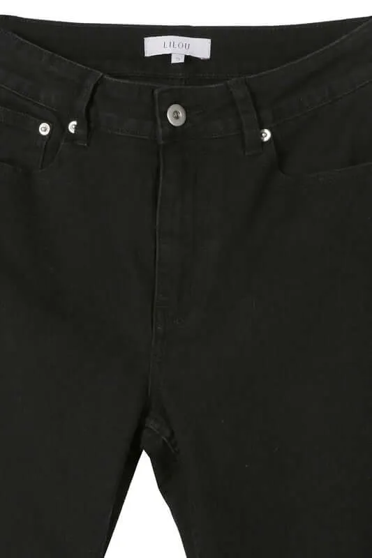 Black Denim Slim Fit Mid-Rise Skinny Jeans