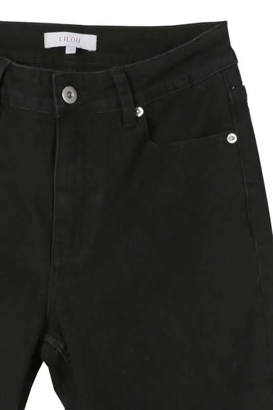 Black Denim Slim Fit Mid-Rise Skinny Jeans