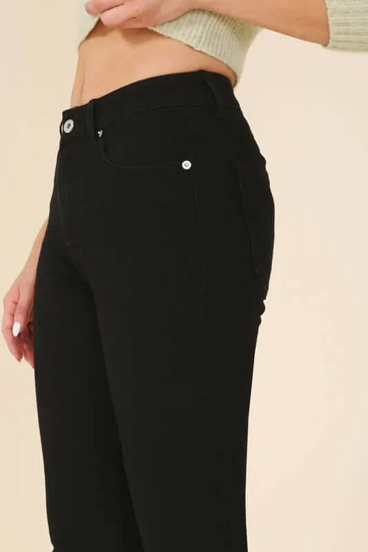 Black Denim Slim Fit Mid-Rise Skinny Jeans