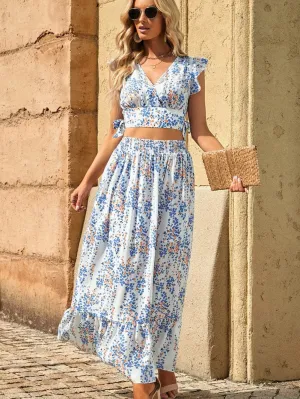 Boho Summer Maxi Skirt and Top Outfit