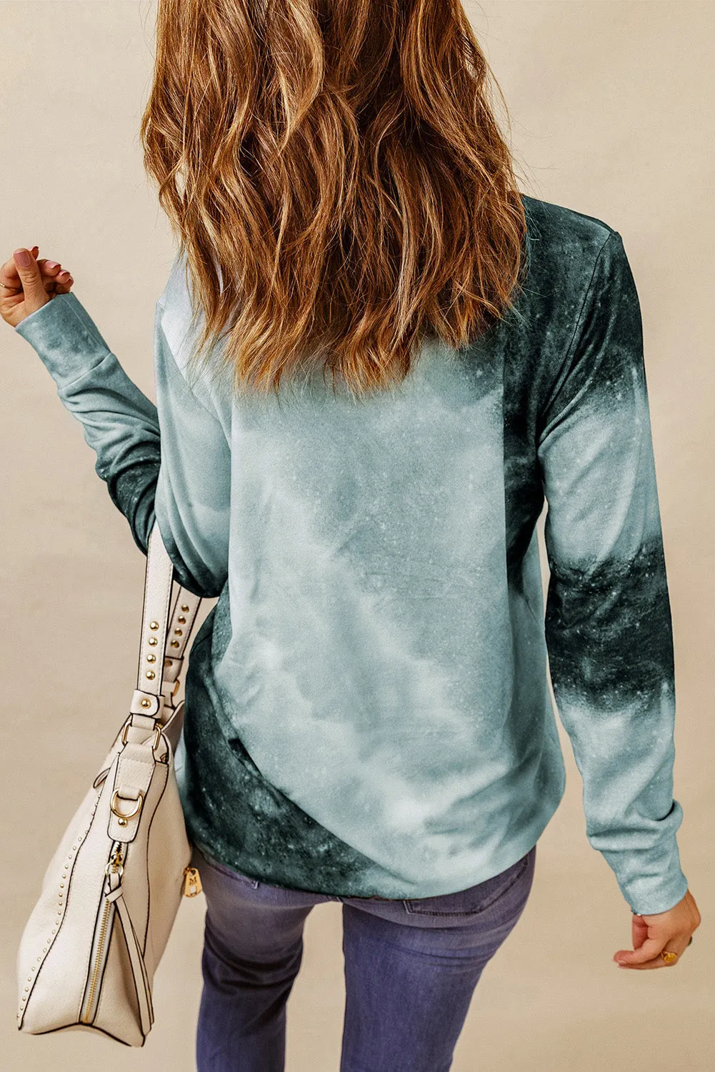 Casual Cross Letter Print Crew Neck Long Sleeve T-Shirt