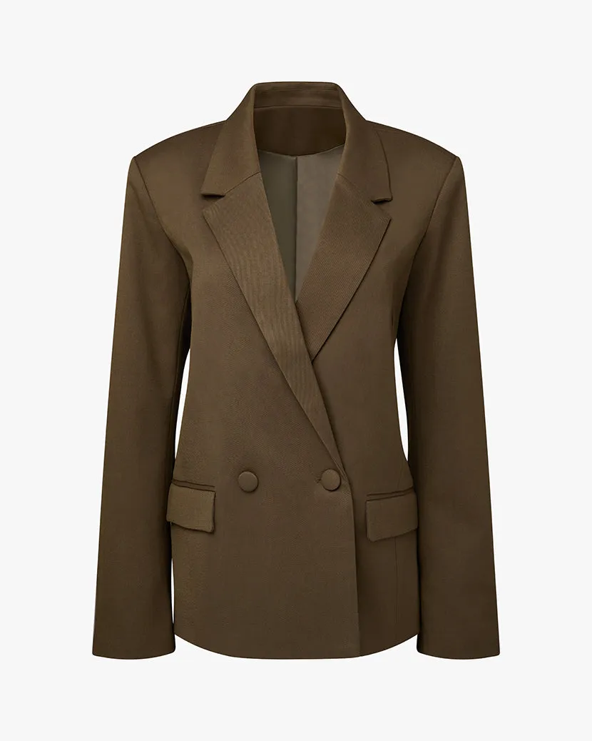 Double Breasted Boxy Blazer