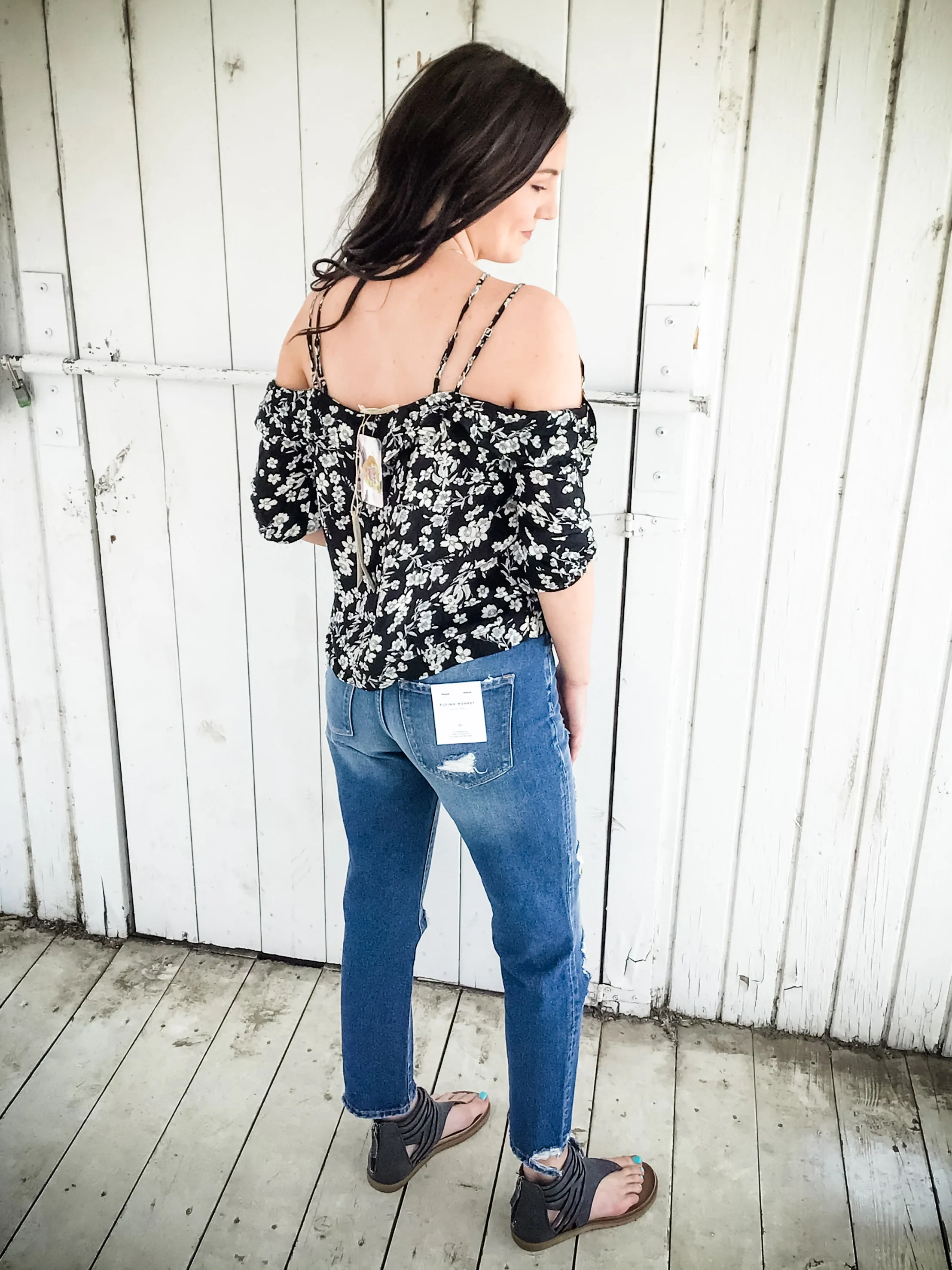 Flying Monkey Distressed Boyfriend Jeans