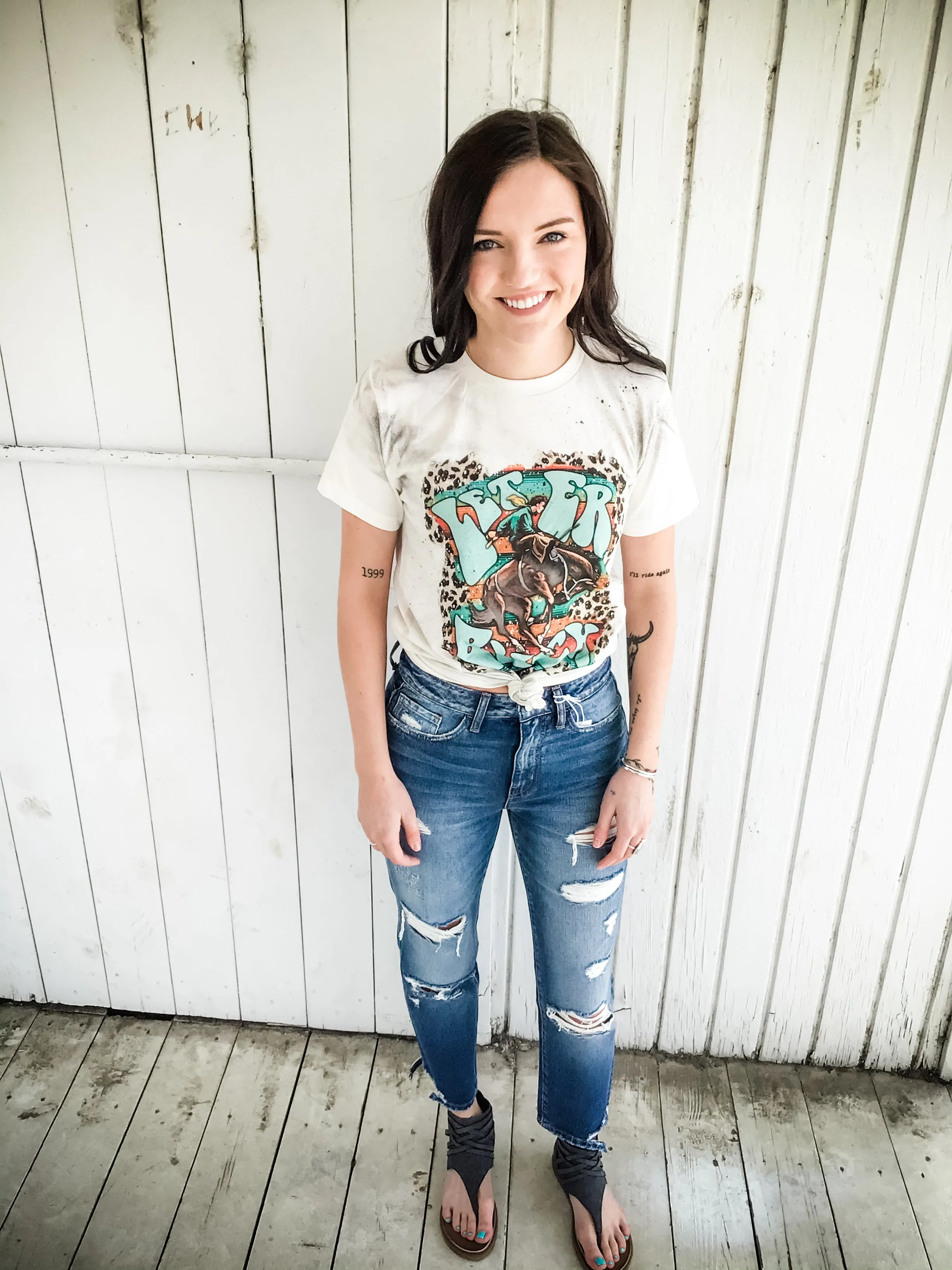 Flying Monkey Distressed Boyfriend Jeans