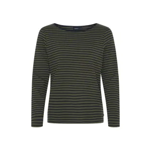 Fran L/S Tee - Olive / SR Navy