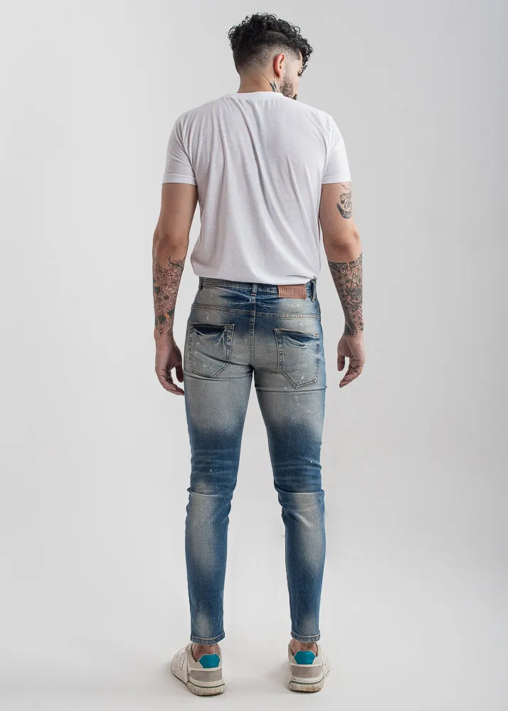 Fratboy Patched Skinny Jeans