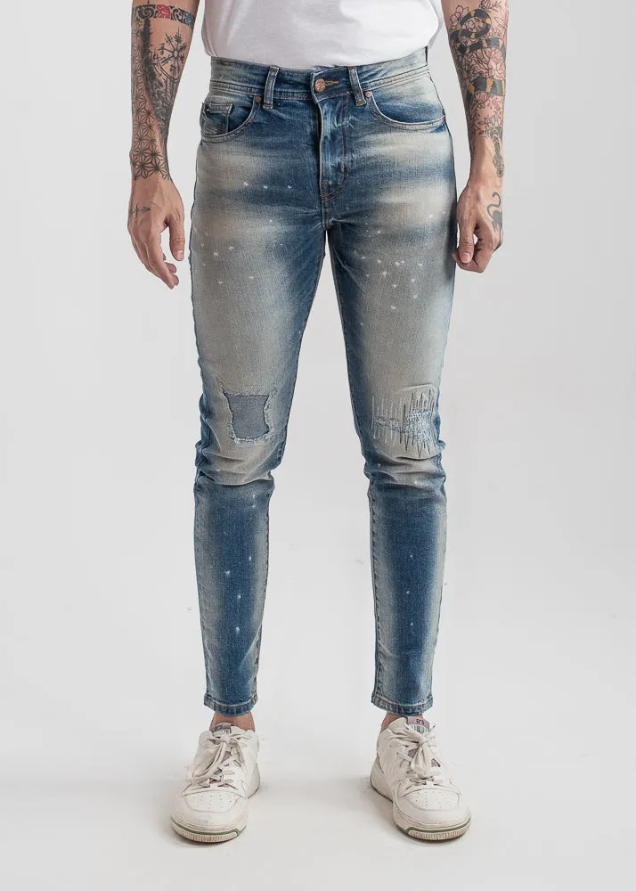 Fratboy Patched Skinny Jeans