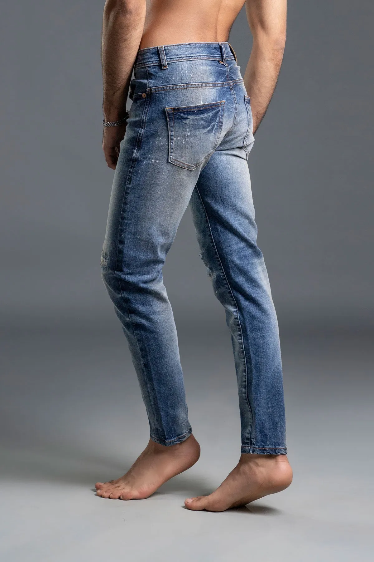 Fratboy Patched Skinny Jeans
