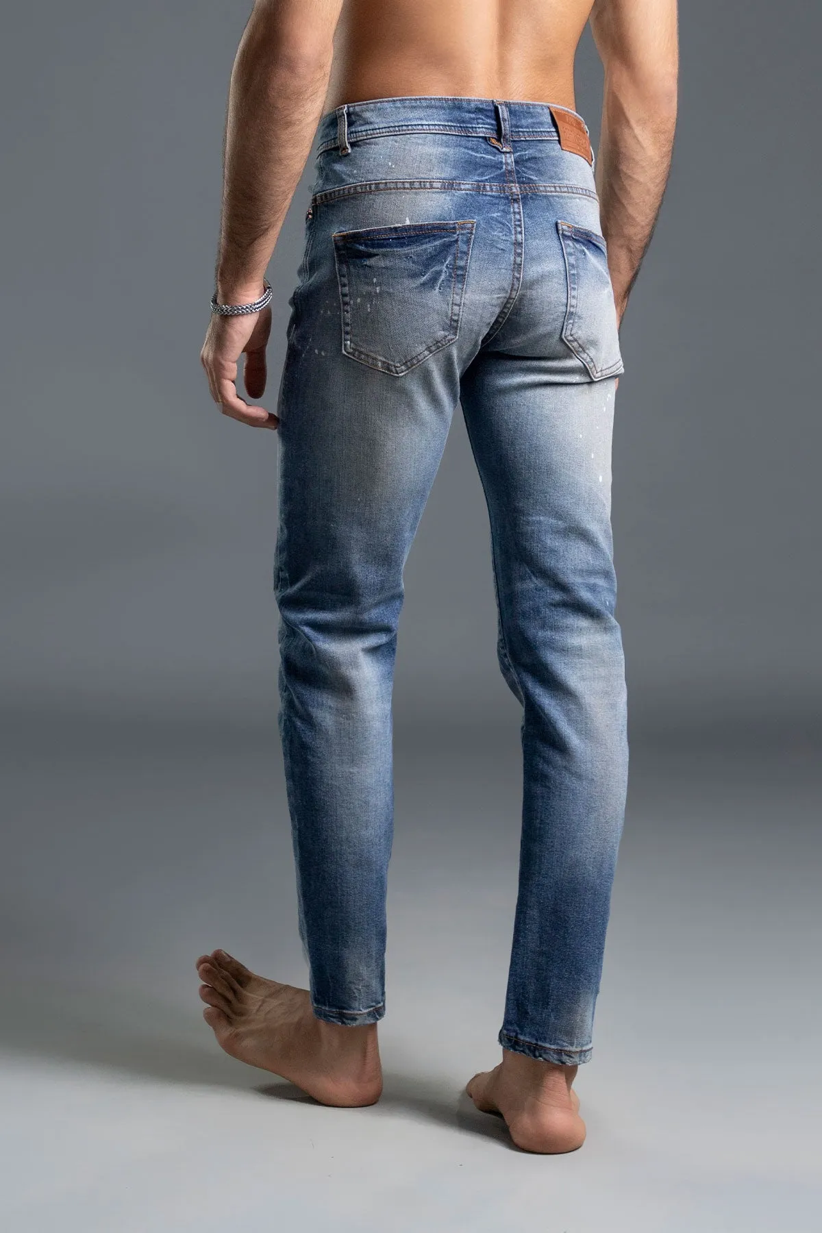 Fratboy Patched Skinny Jeans