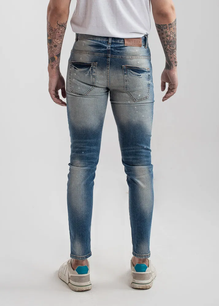 Fratboy Patched Skinny Jeans