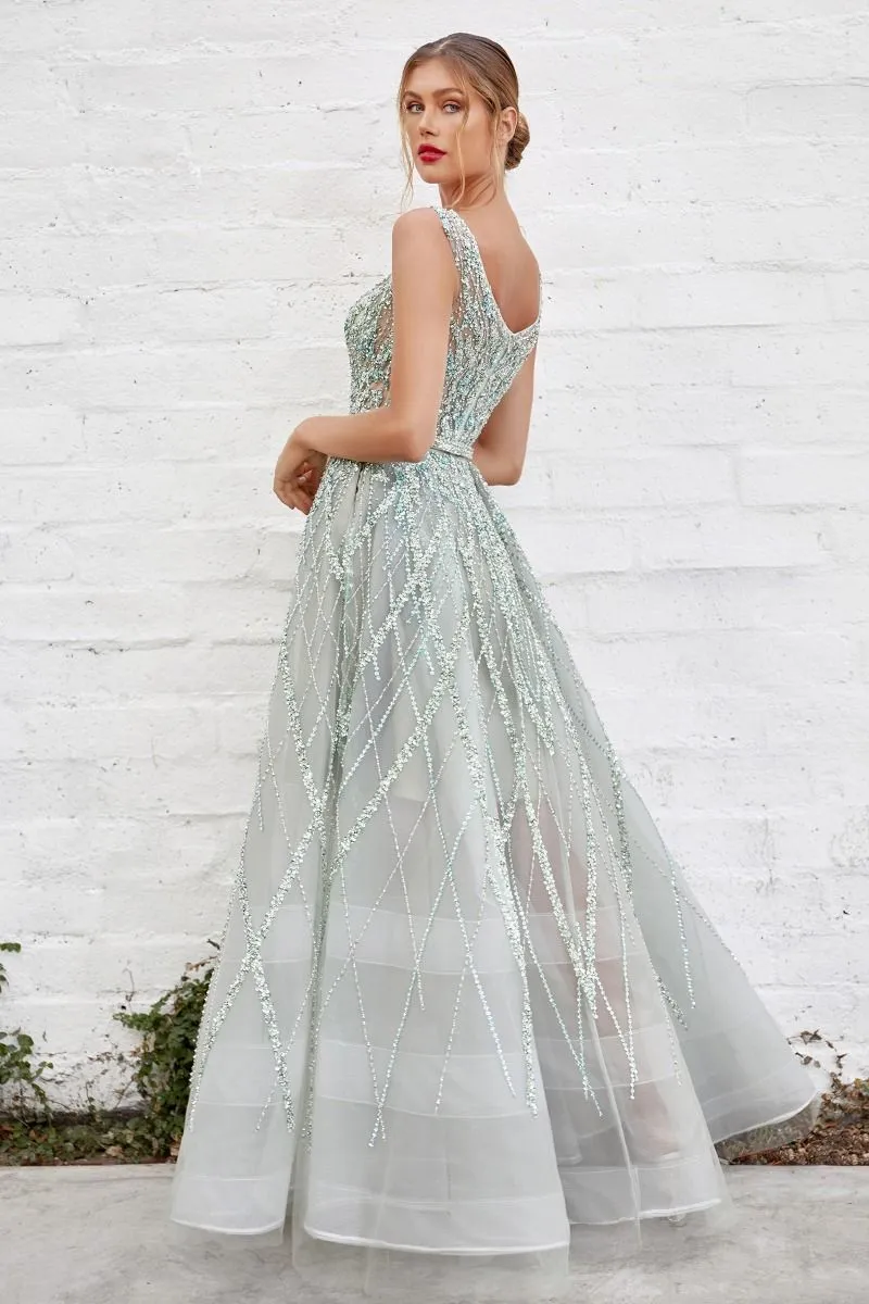 GEMMA JEWEL BEADED BALL GOWN CDA1091