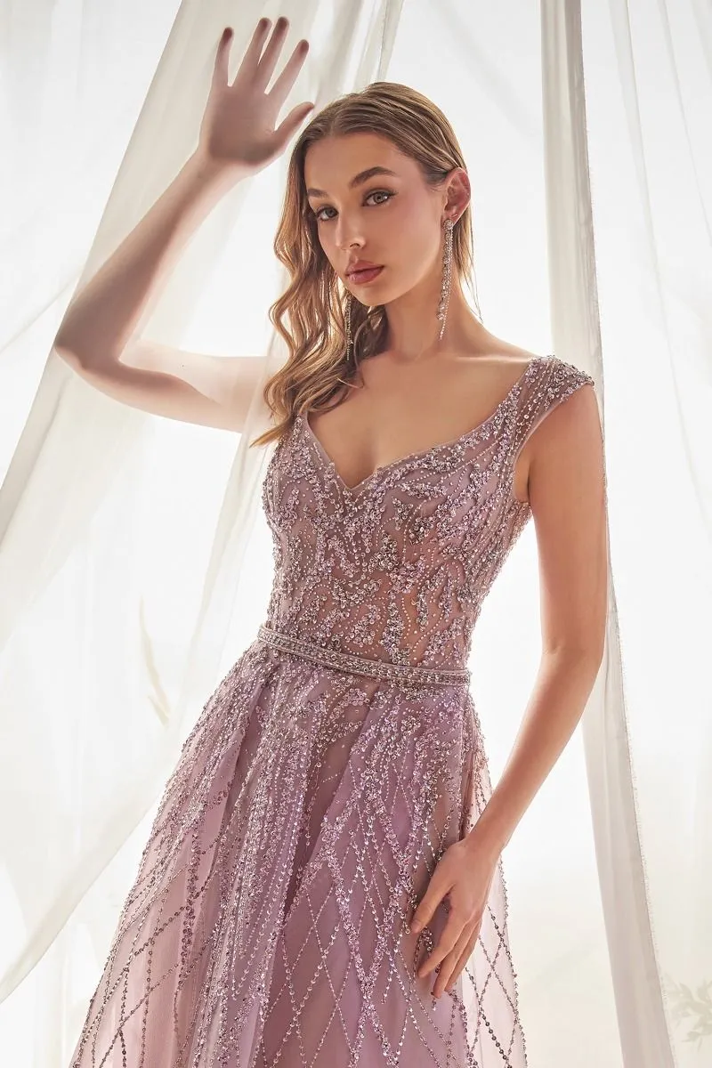 GEMMA JEWEL BEADED BALL GOWN CDA1091