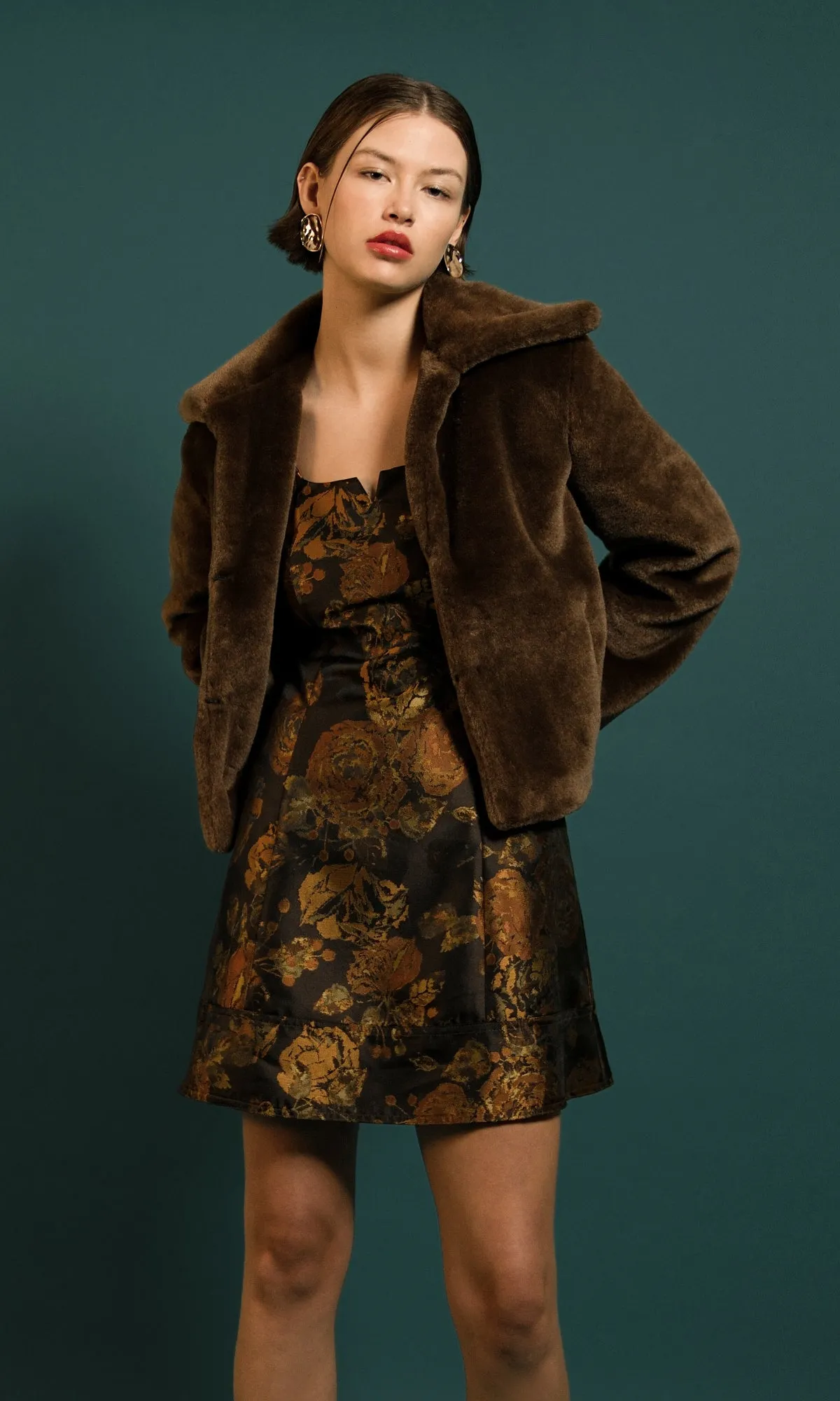 Hailey Faux Fur Cropped Coat