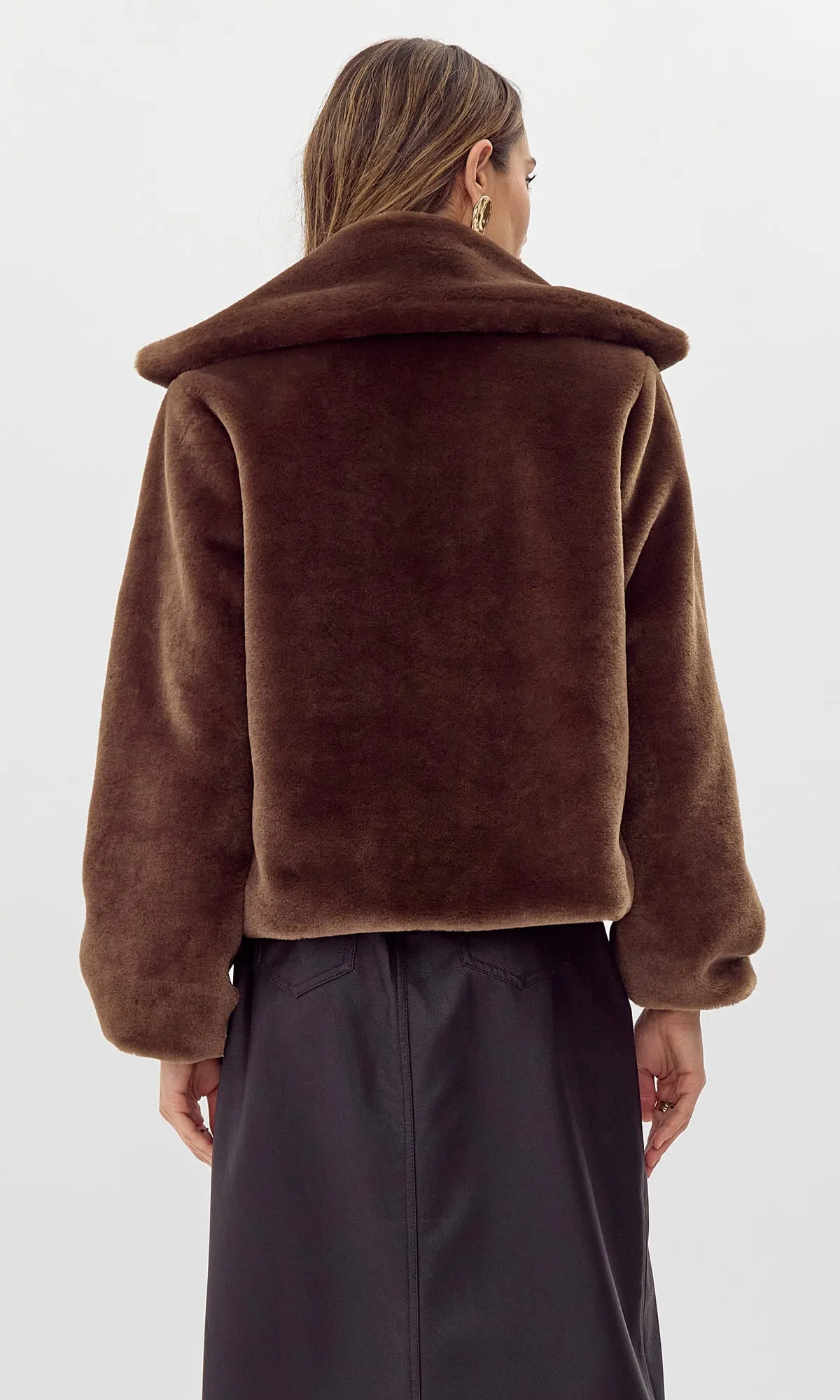 Hailey Faux Fur Cropped Coat