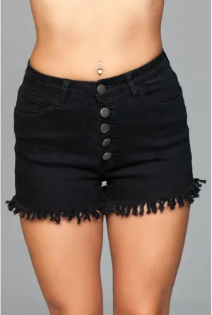 High waisted denim shorts
