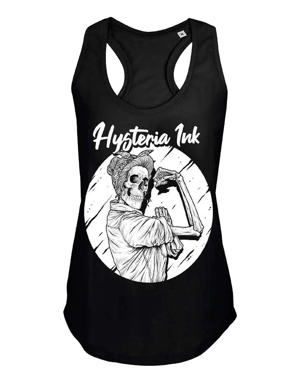 Hysteria Ink - We Can Do Ink - Womens razor back Tank Top - Black