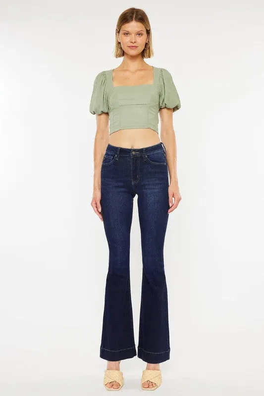 Ky High Rise Dark Wash Flare