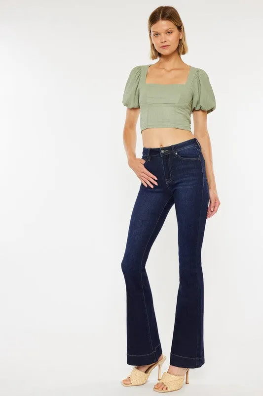 Ky High Rise Dark Wash Flare