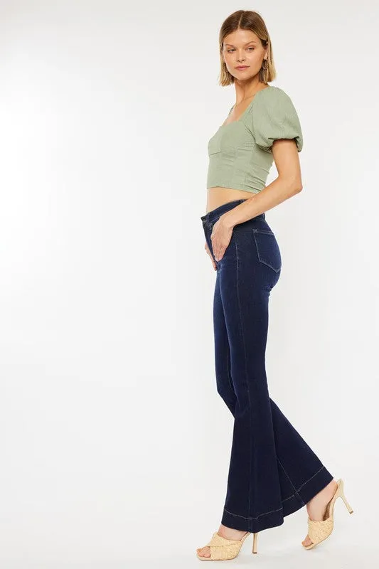 Ky High Rise Dark Wash Flare