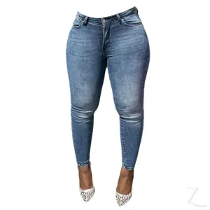 Ladies High Waist Super Skinny Super Strong Stretchy Denim Jeans | Plain | "Phela"