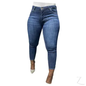 Ladies Super Stretchy Super Skinny Strong Denim Jeans | Zip Detail | "Phela"