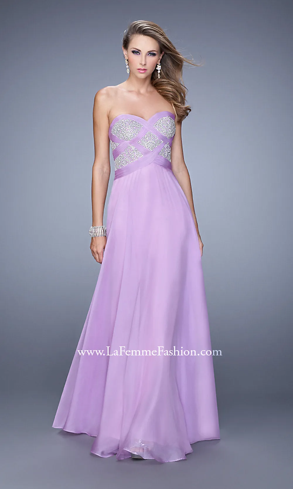 Long Strapless Formal Dress by La Femme