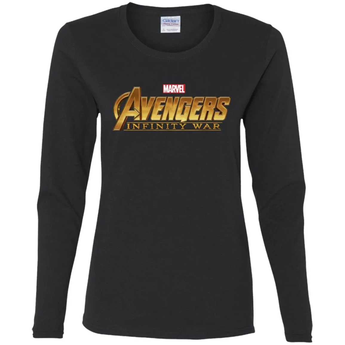 Marvel Avengers Infinity War Golden Logo Women Long Sleeve Shirt