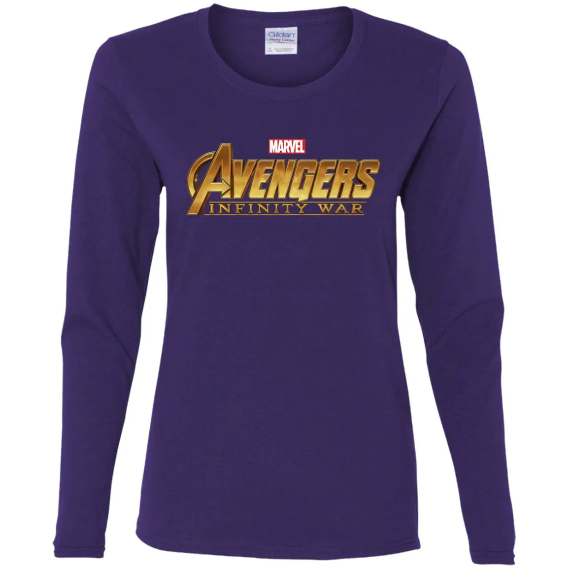 Marvel Avengers Infinity War Golden Logo Women Long Sleeve Shirt