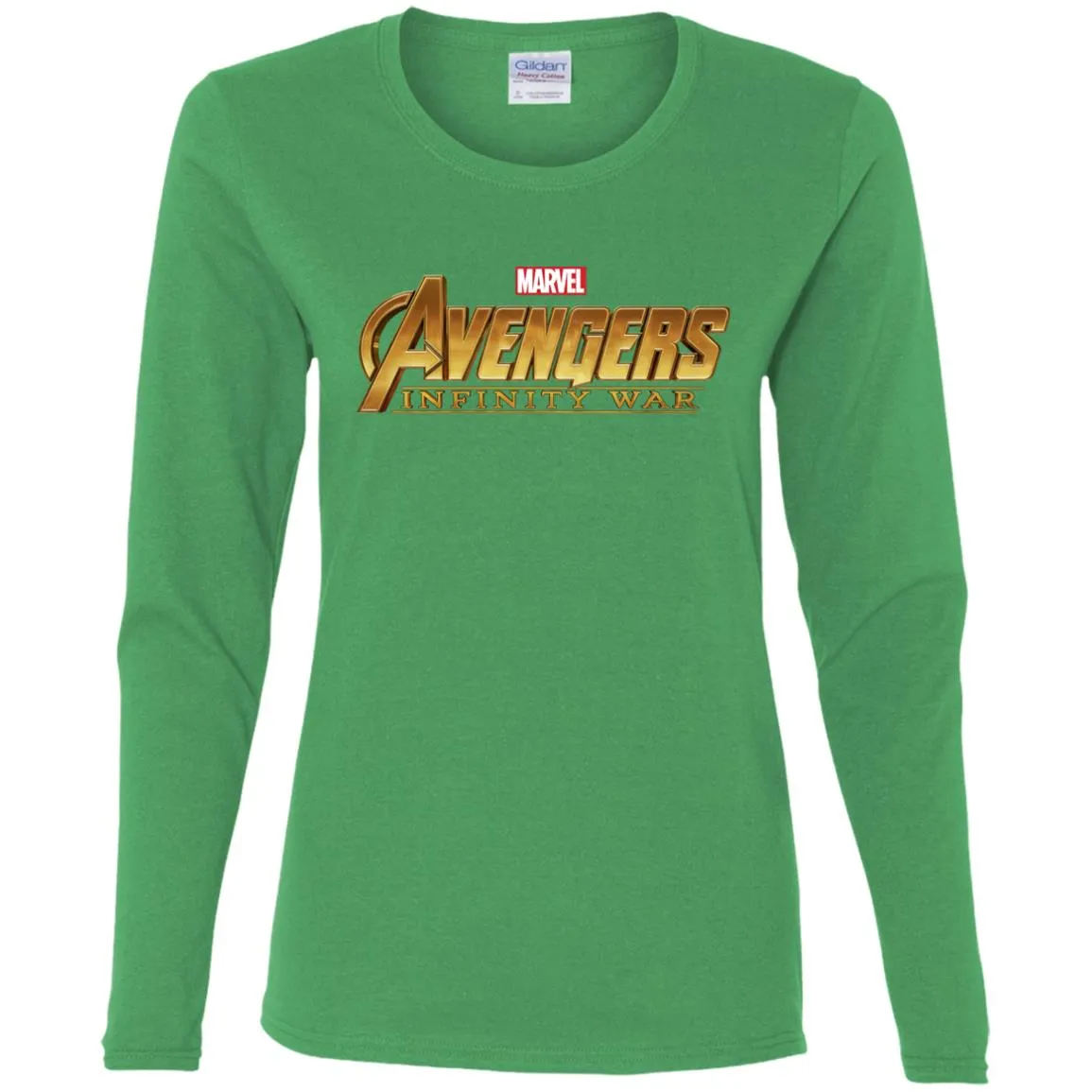 Marvel Avengers Infinity War Golden Logo Women Long Sleeve Shirt