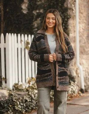 Mary Heritage Cardigan in Black Multi