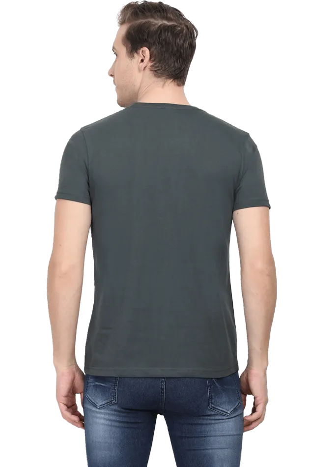 Men’s Round Neck Half-Sleeve T-Shirt – Classic Fit and Everyday Wear