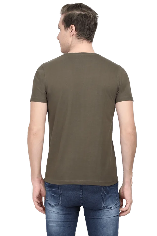 Men’s Round Neck Half-Sleeve T-Shirt – Classic Fit and Everyday Wear