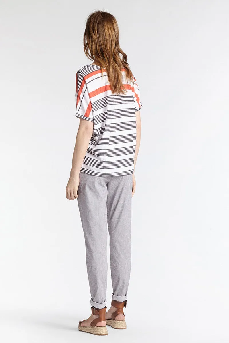 OVERSIZED T-SHIRT WITH STRIPES
