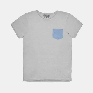 Pocket Grey / Blue Tee