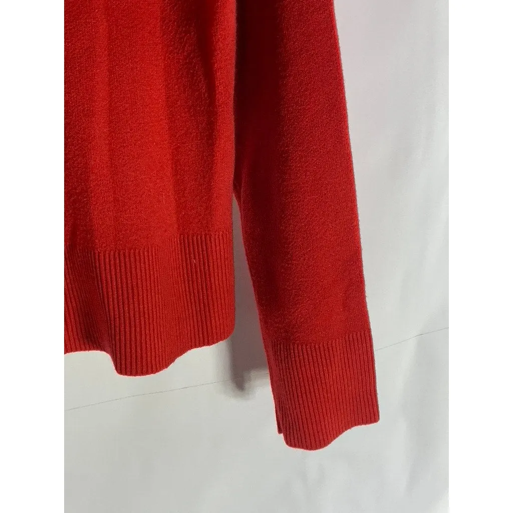 PRIMARK CARES Women's Red Knit Turtleneck Long Sleeve Sweater SZ S