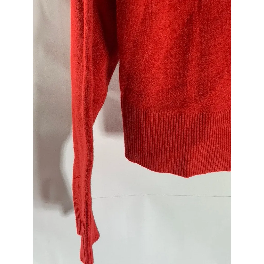 PRIMARK CARES Women's Red Knit Turtleneck Long Sleeve Sweater SZ S