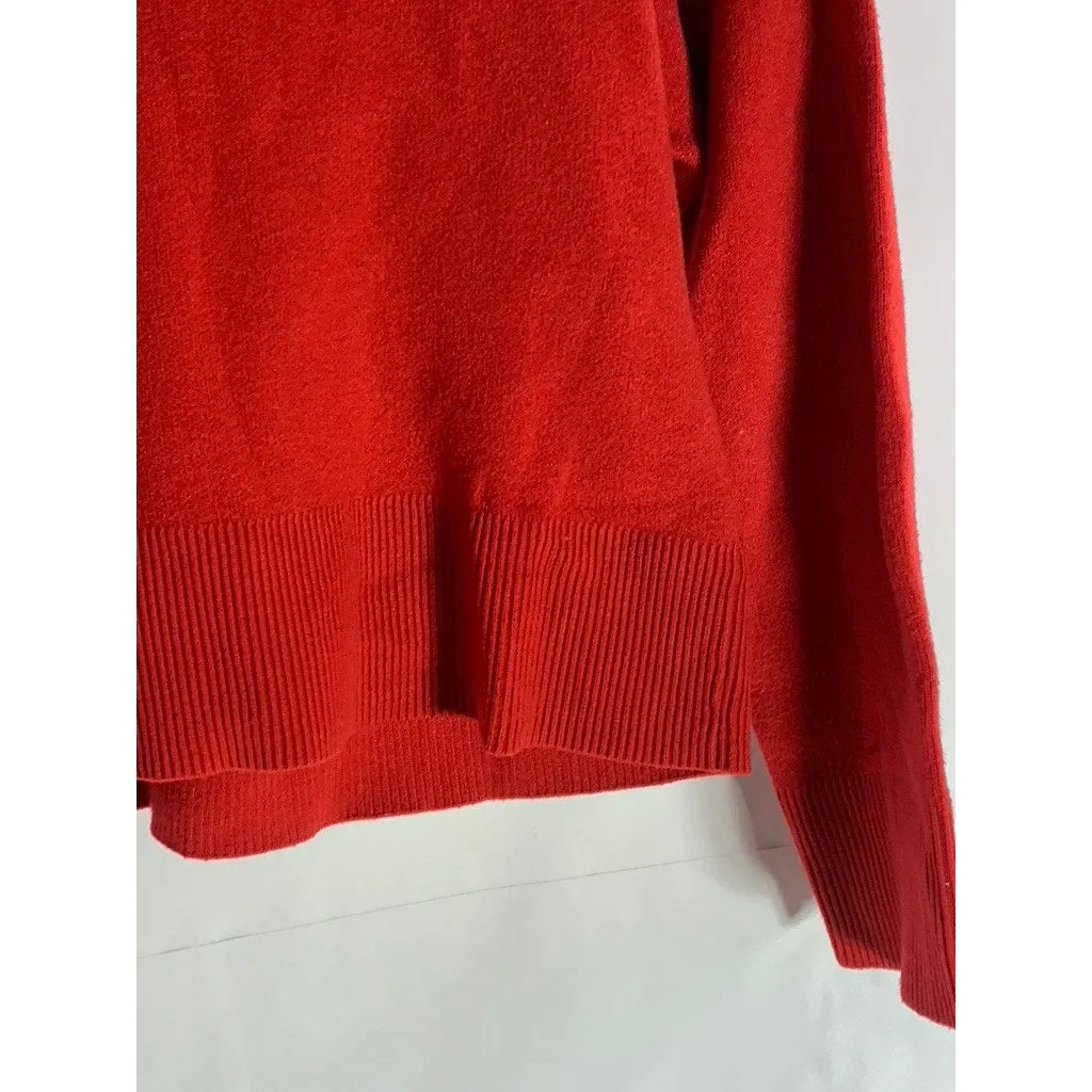 PRIMARK CARES Women's Red Knit Turtleneck Long Sleeve Sweater SZ S
